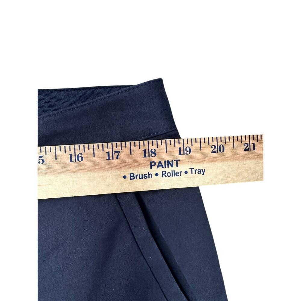 Tory Burch Vanner Cropped Pants Size 16 Navy Blue Cotton Casual Business - Picture 4 of 9